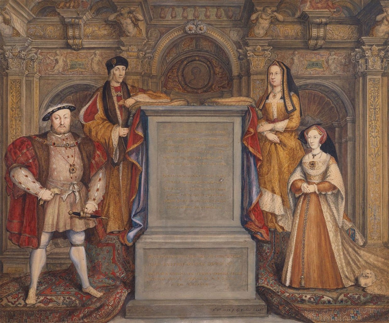 Holbein's Whitehall mural of Henry VIII was destroyed in the fire of 1698