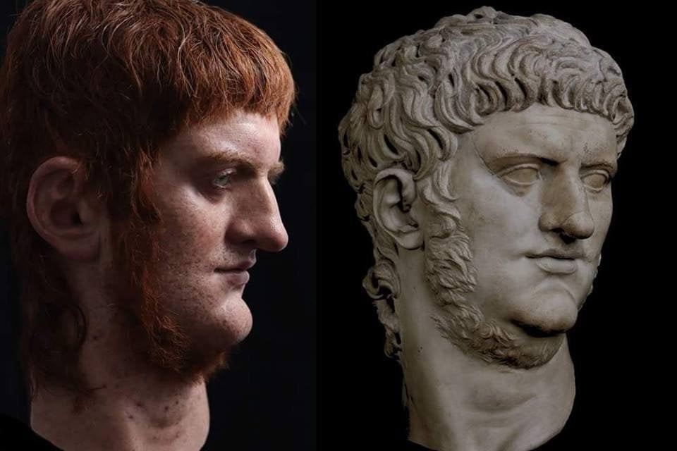 A reconstruction of Nero's appearance, based on his bust in the Capitoline Museums, lets us see with what expression on his face he made a hell on earth
