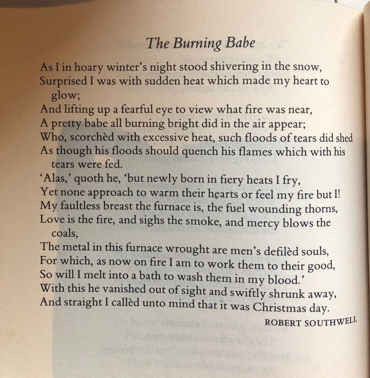 Russian translations of Robert Southwell's poems and his Christmas poem “The Burning Babe”