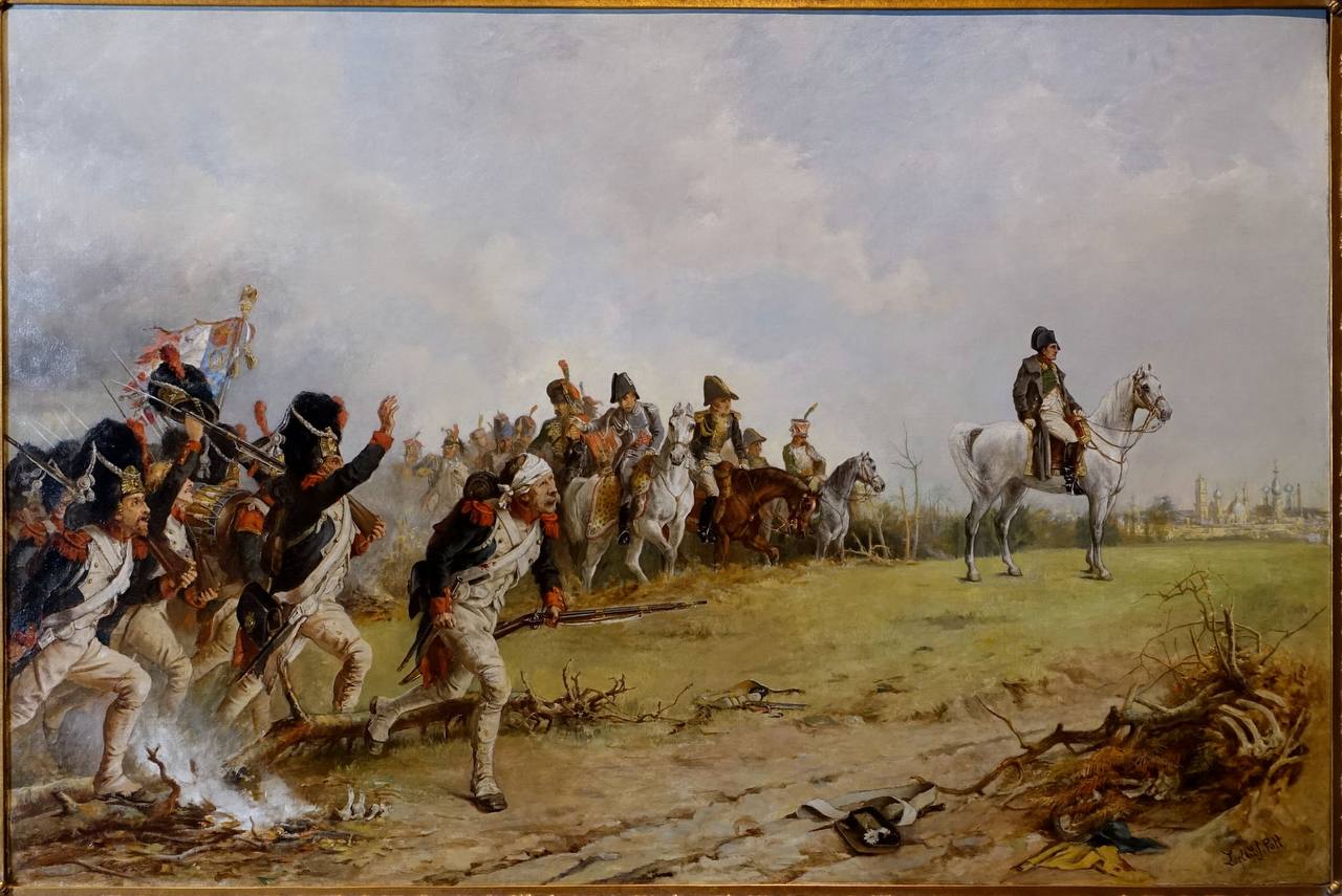 Napoleon at Moscow on 2 September and the empty city in John Pott Laslett's painting