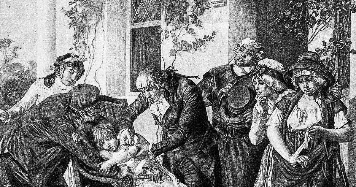 Des gens reçoivent avec effroi le vaccin contre la variole