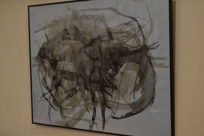 Artist Maria Katkova created works using ink made from the inkcap mushroom