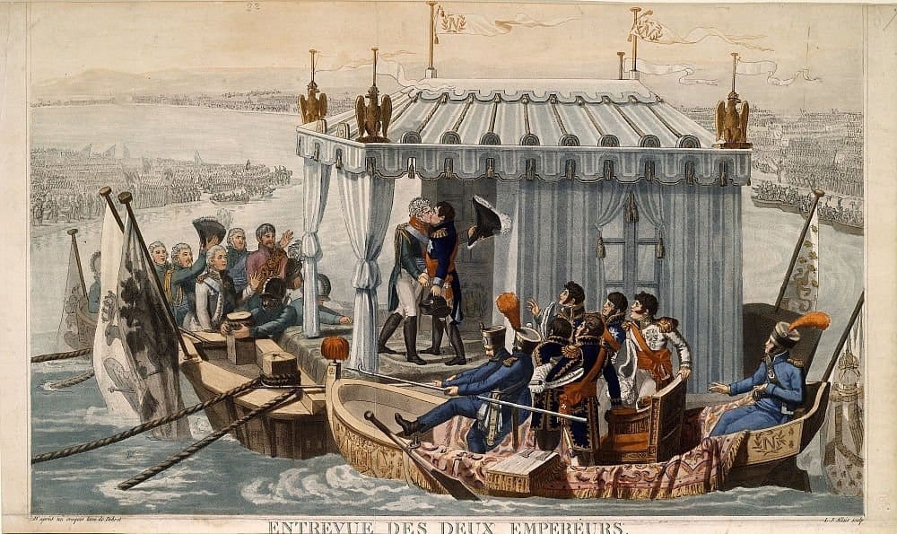 Alexander I, from agitation against Napoleon to rapprochement with him at Tilsit