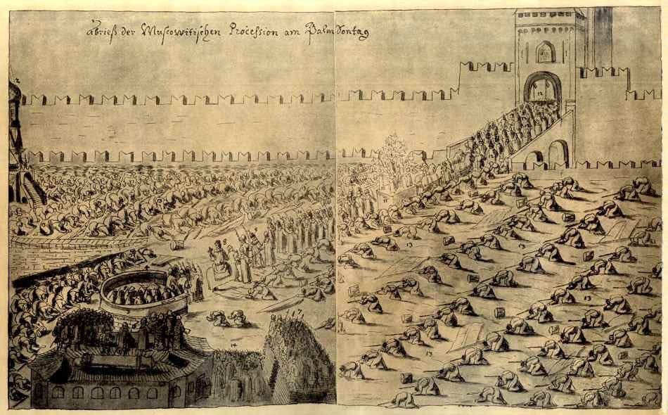 Public Servants at the Palm Sunday Celebrations, Moscow, 1654