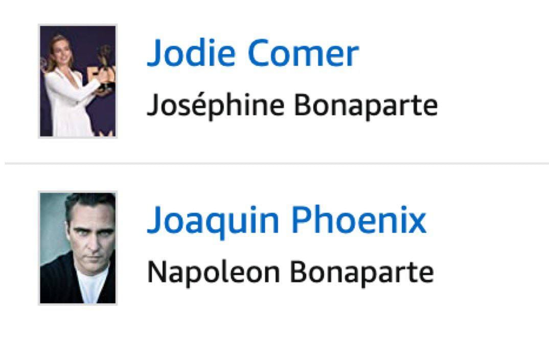 Joaquin Phoenix and Jodie Comer to play Napoleon and Josephine in the film Kitbag