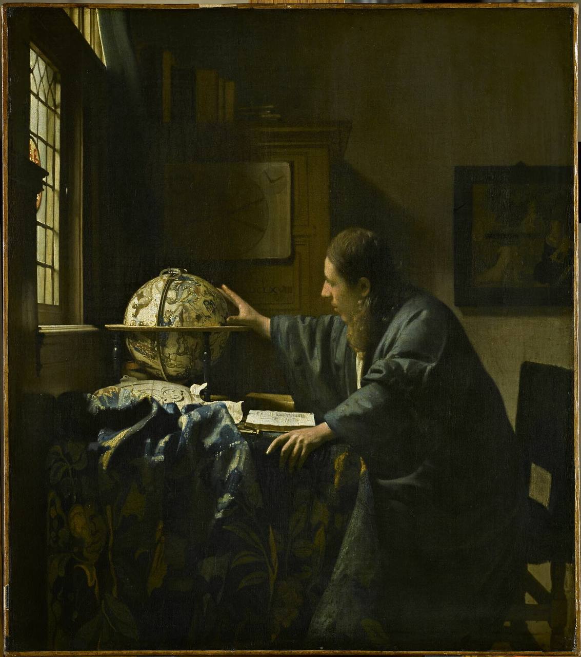Vermeer painted The Astronomer and The Geographer in 1668-1669 in the same interior