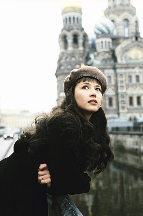 Sophie Marceau and the Church of the Saviour on Blood