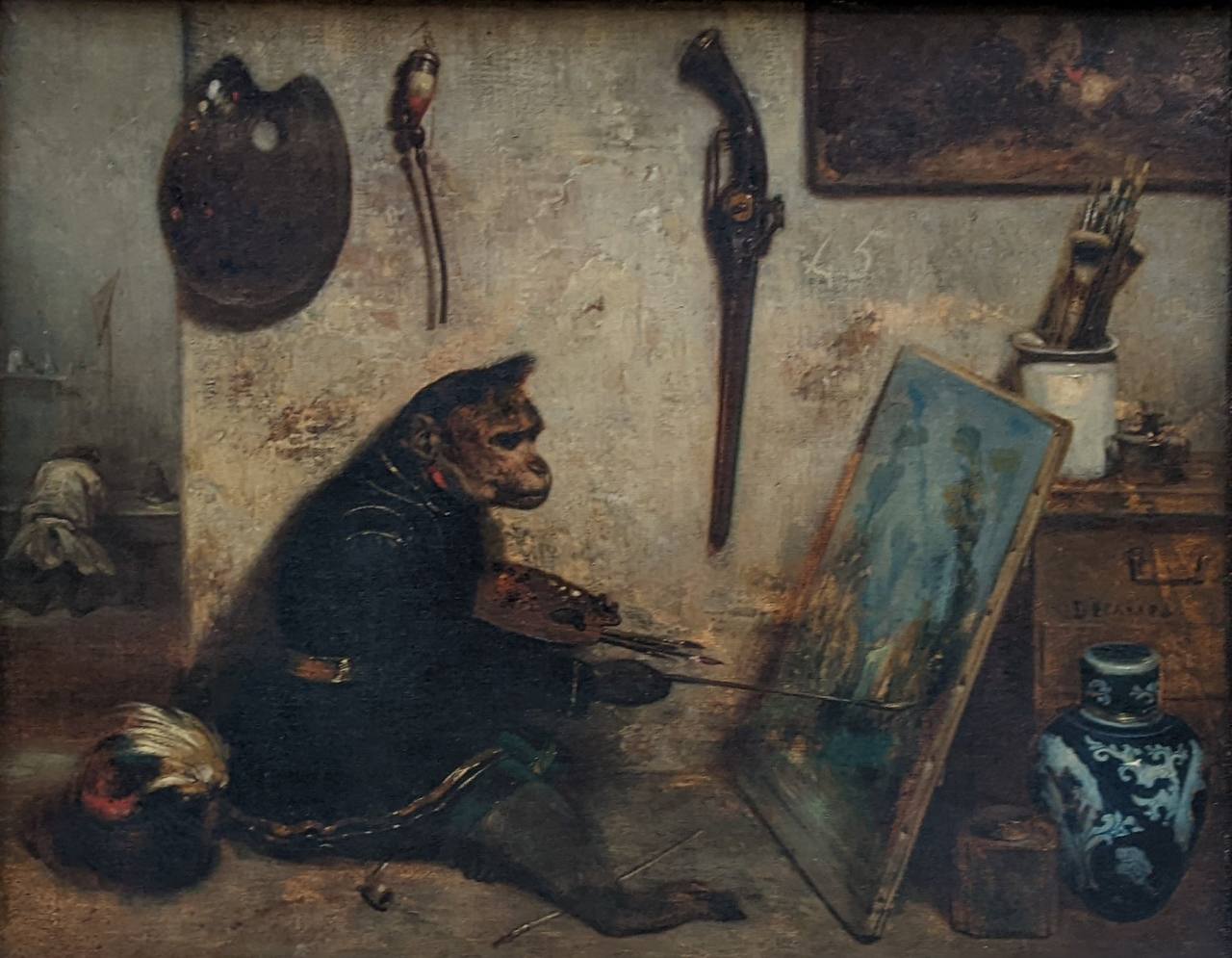 After the first Impressionist exhibition, a journalist from Le Figaro wrote that the paintings of Monet, Renoir, Morisot and Sisley made him think of a monkey to whom the public ought to present a basket of flowers