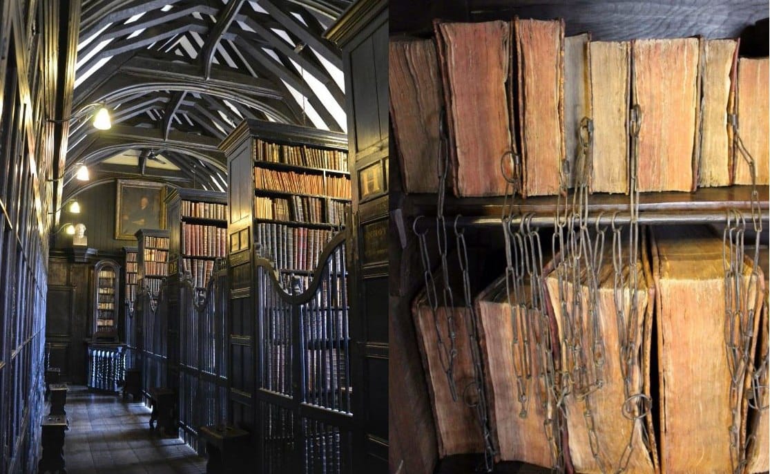 Episode 1 of Game of Thrones recalled Chetham's Library in Manchester: the same little gates as in the Citadel, though here they went further and chained the books down, and in place of Samwell Tarly it was Karl Marx who sat up late
