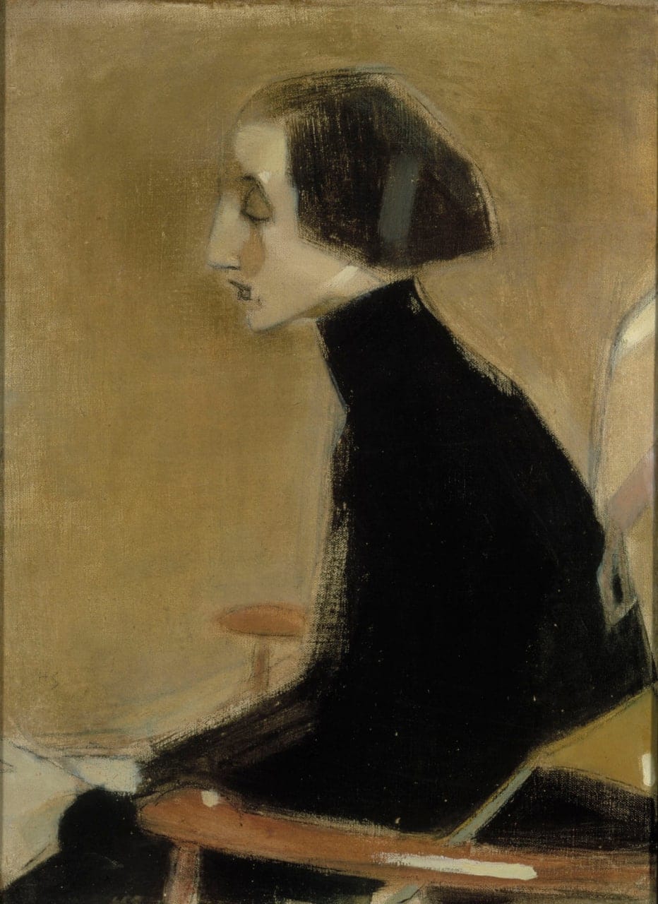 Helene Schjerfbeck, Couturière au travail, 1927