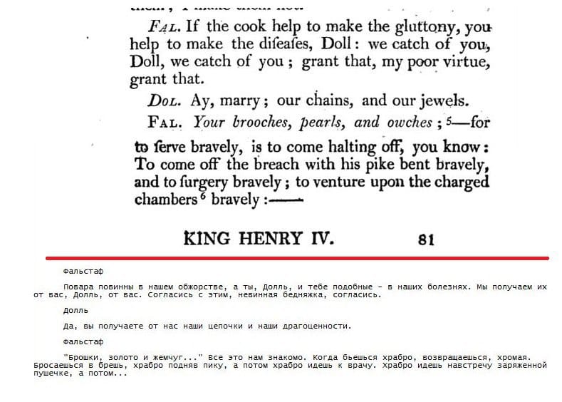 I Noticed a Rather Odd Passage in Part II of Shakespeare's Henry IV, Which Seems Even More Preposterous in the Russian Translation