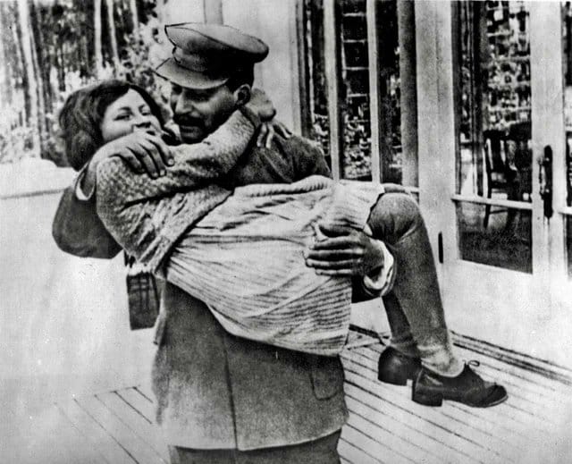 Stalin holding his daughter Svetlana