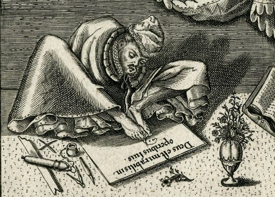 Thomas Schweicker (1540 - 1602) was an artist who had no hands