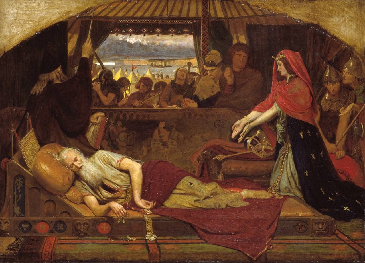 King Lear and Cordelia, Ford Madox Brown, 1854