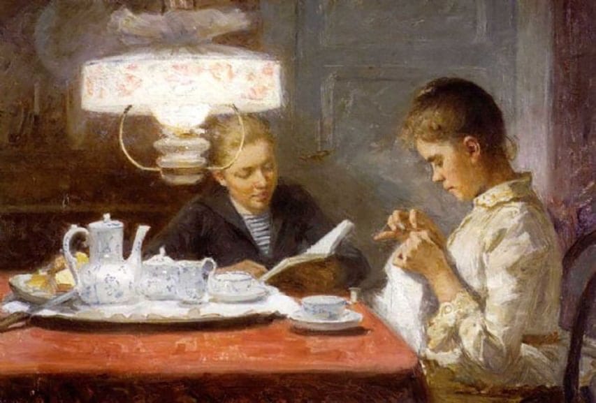 Sisters, by the Finnish-Swedish artist Elin Kleopatra Danielson-Gambogi, 1891