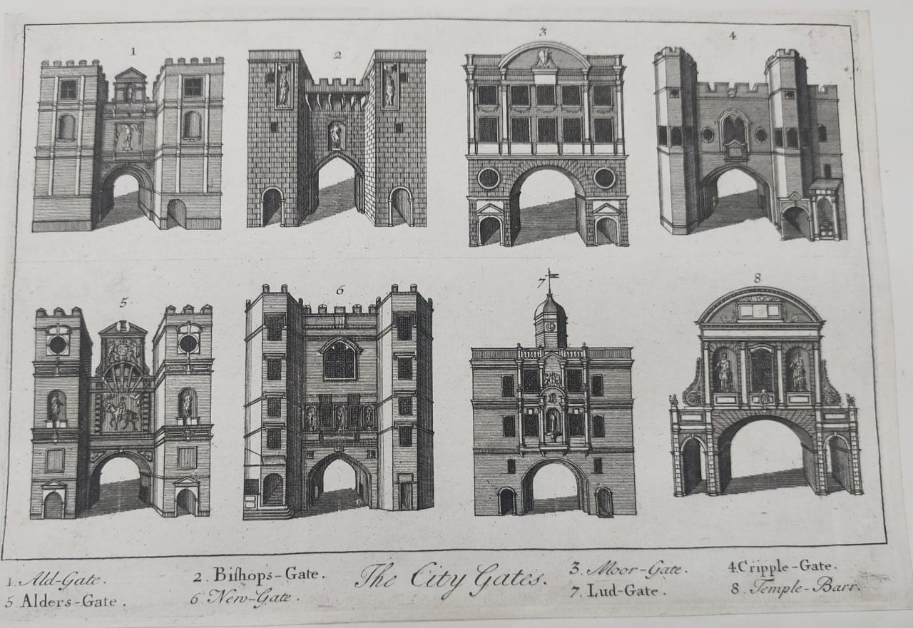 Les portes de la Cité de Londres, 1741