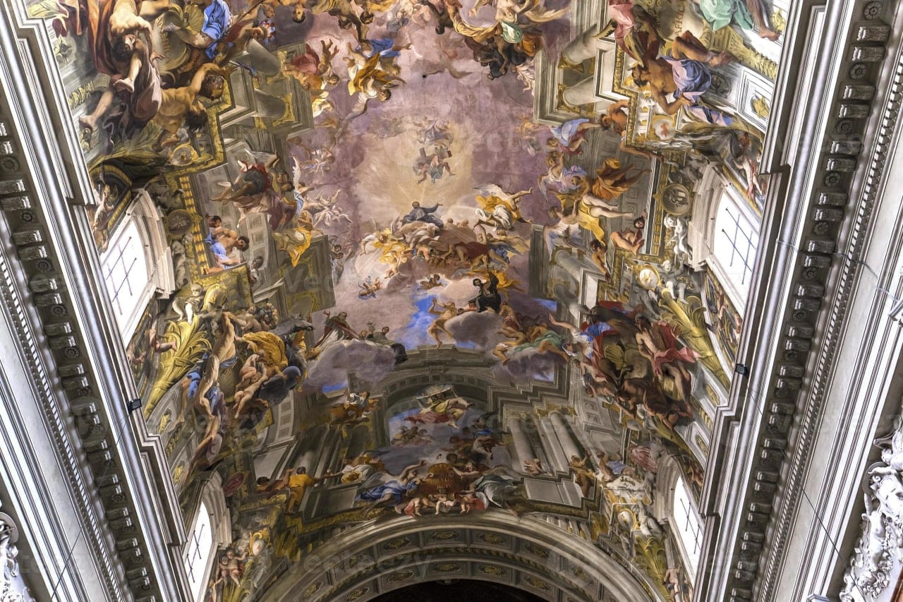 Les fresques baroques d'Andrea Pozzo à l'église Sant'Ignazio de Rome, fin du XVIIe siècle