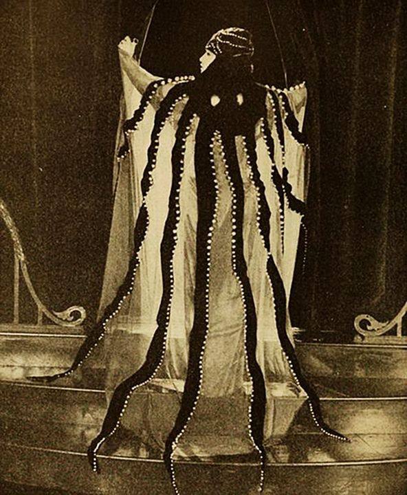 An octopus cloak from the American silent comedy “The Affairs of Anatol” (1921), worn by the actress Bebe Daniels
