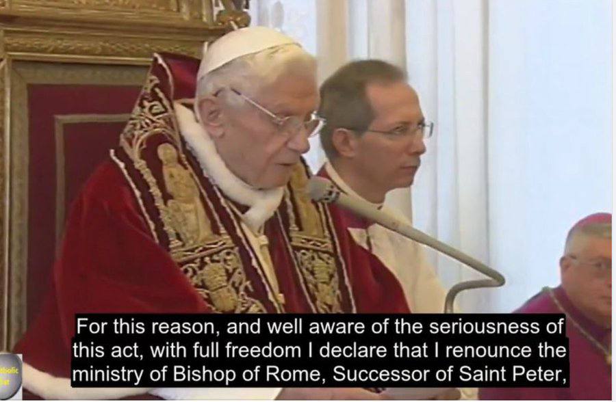 L'évêque de Rome renonce au siège de saint Pierre à compter du 28 février 2013