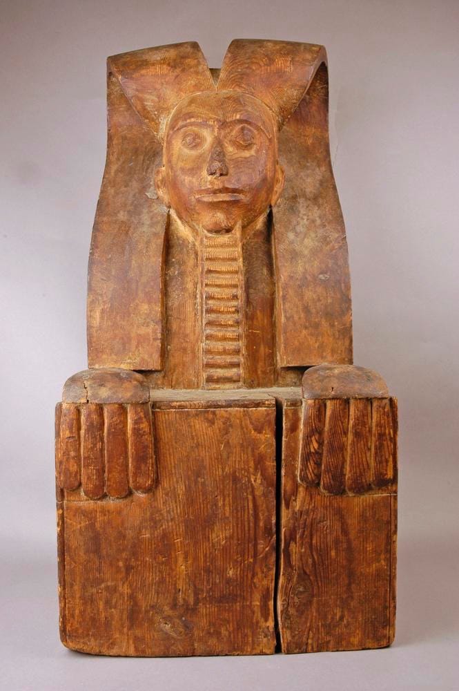This wooden sphinx in the British Museum has nothing to do with Egypt
