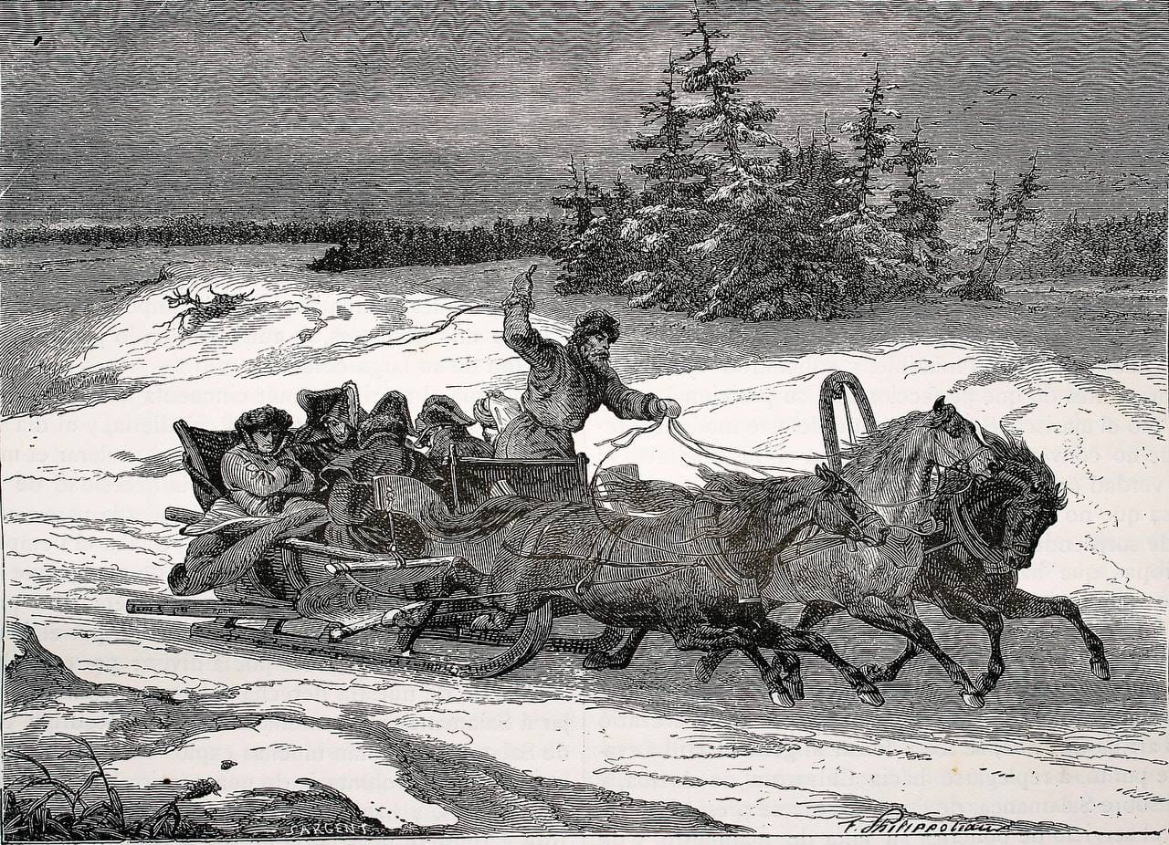 Napoleon, speeding across the snowy plains of Poland, wears the face of a man who has just had a terrible row with his parents but must still ride home with them in the same sleigh from the Casa Bonita restaurant