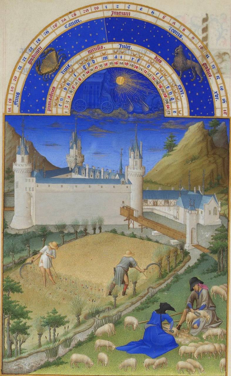 July in the Très Riches Heures of the Duke of Berry, 15th century