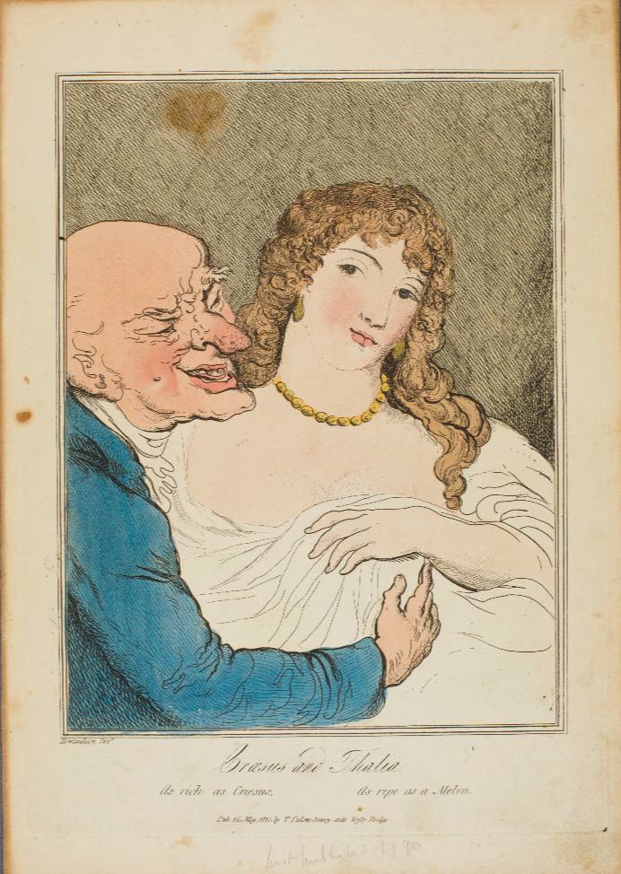 Thomas Coutts, aged 80, head of Coutts Bank in the late eighteenth century, with his second wife, the 37-year-old actress Harriot Mellon