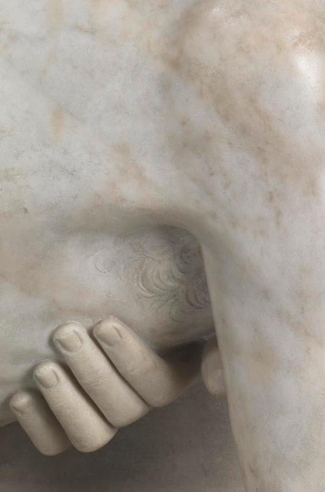 Armpit hair is rather unusual in sixteenth-century sculpture