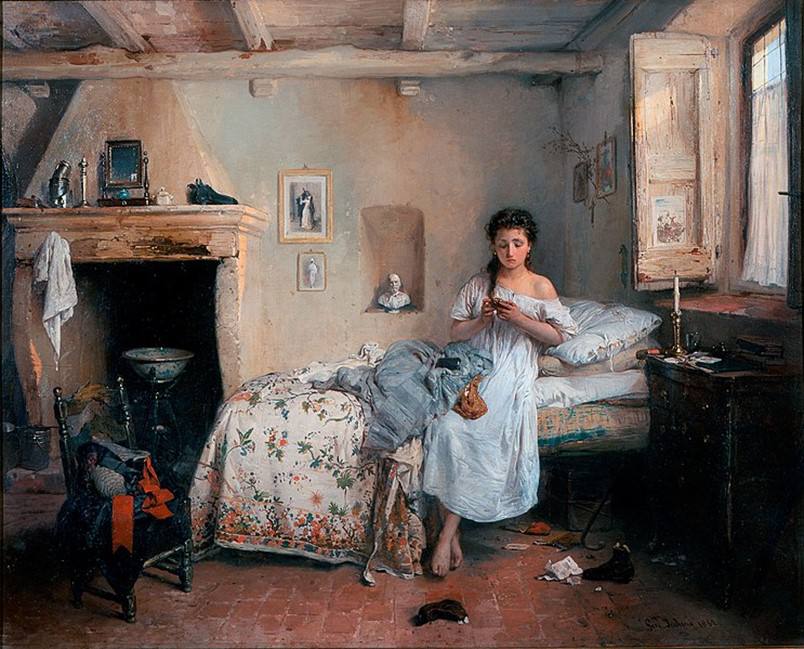 Triste pressentiment » de Girolamo Induno (1862) et le buste de Garibaldi