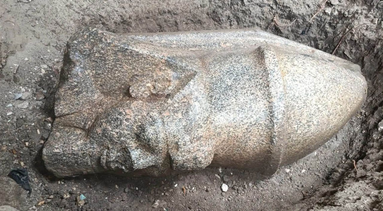 Fragments of two colossal statues of Ramesses II found in the Nile Delta