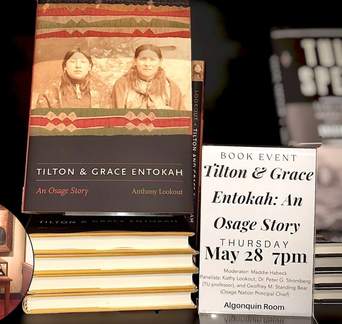 Le livre d'Anthony Lookout sur les Osages Tilton et Grace Entoka, publié au Nebraska