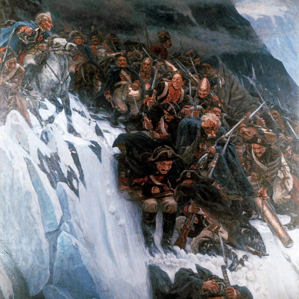 Переход Суворова через Альпы, Суриков, 1899 год
