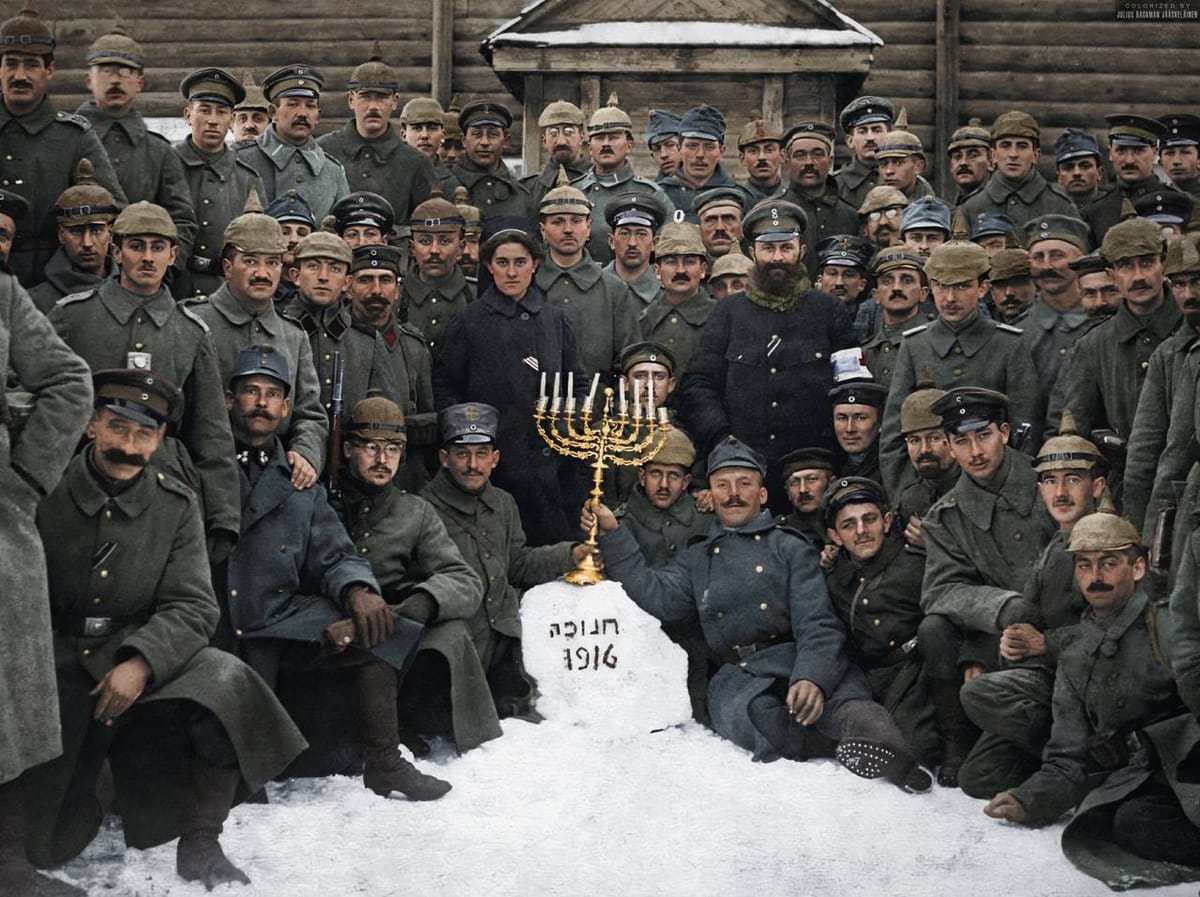 Евреи в составе немецкой армии в морозную Хануку 1916 года