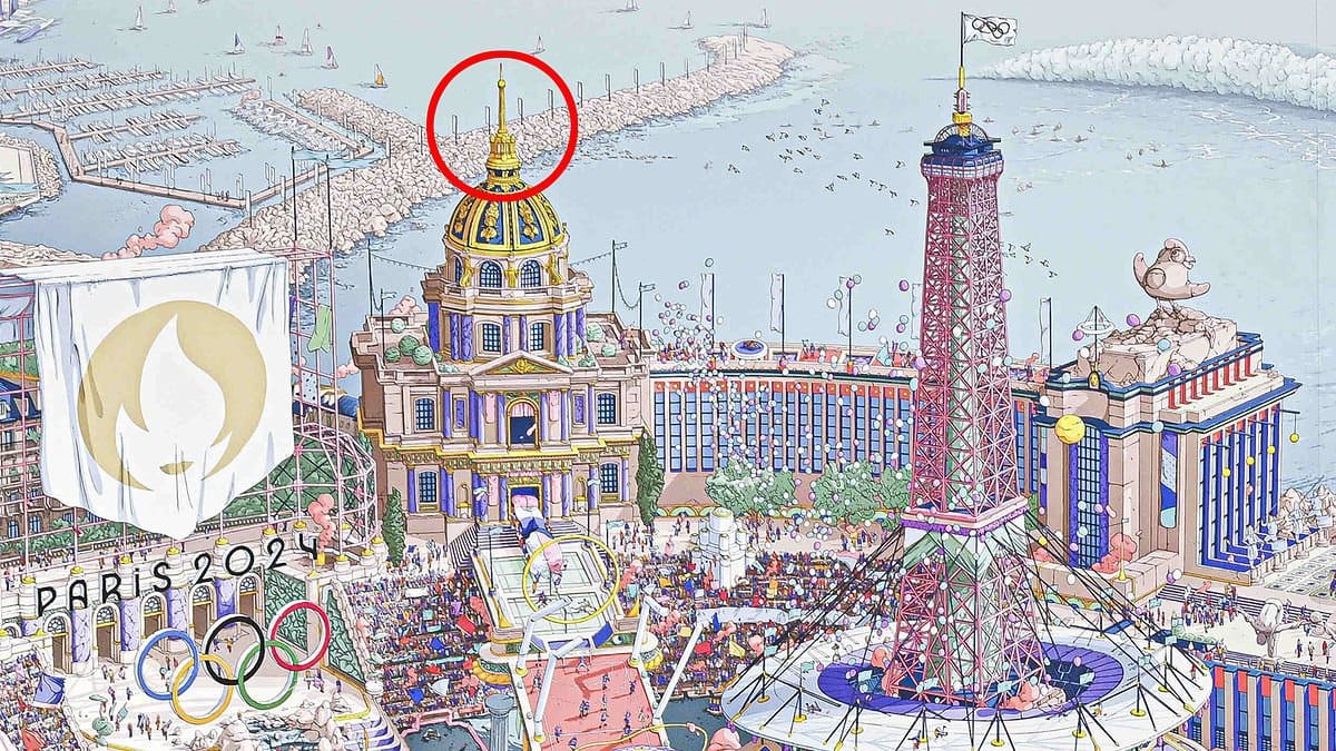 На официальном постере Олимпиады 2024 в Париже со шпиля на Доме инвалидов убрали христианский крест