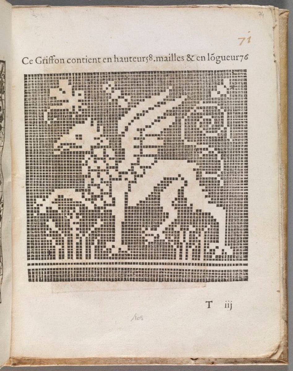 Схема для вышивания грифона, 1589 год