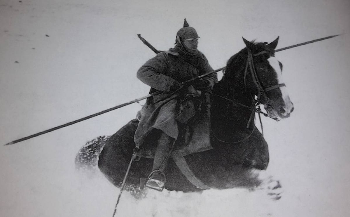 Немецкий кавалерист зимой 1915 года на Восточном фронте