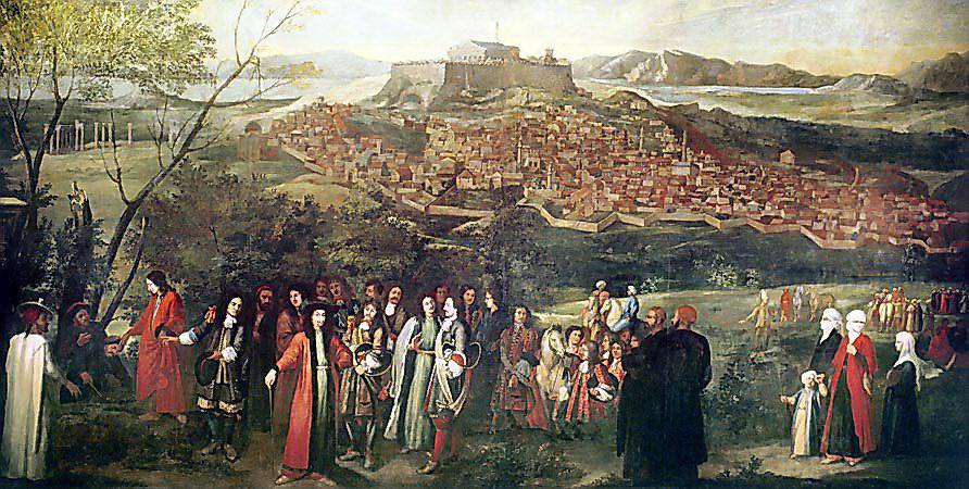 По состоянию на 1674 год, когда была создана эта картина, Парфенон в Афинах был цел