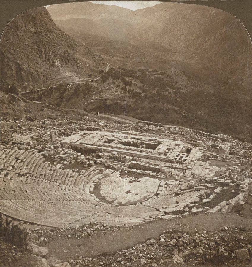 Театр и храм Аполлона в Дельфах, Греция, 1903 год
