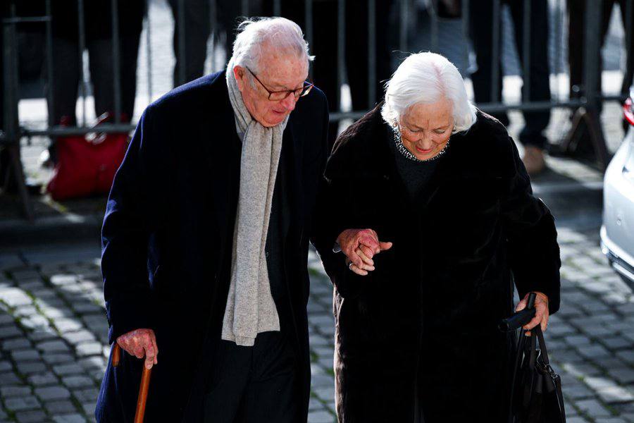 Ныне не правящий король Бельгии Альберт II, 90 лет, и его супруга королева Паола, 87 лет
