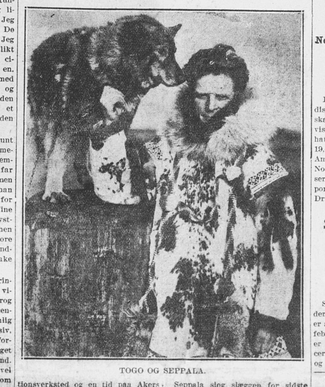 Пес Того и Леонард Сеппала в Великой гонке милосердия 1925 года на Аляске