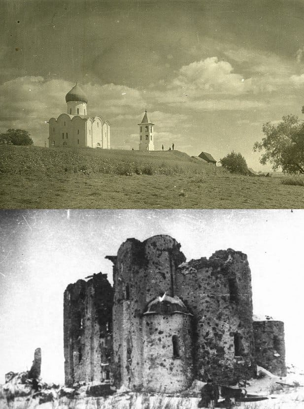 Церковь Спаса на Нередице, 1910 и 1942 год