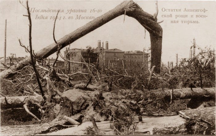 Анненгофская роща за один день была стерта с лица Москвы, что символично, если верить преданию о ее появлении здесь за одну ночь в приезд Анны Иоановны (не чудом, естественно, а усилиями Бирона)
