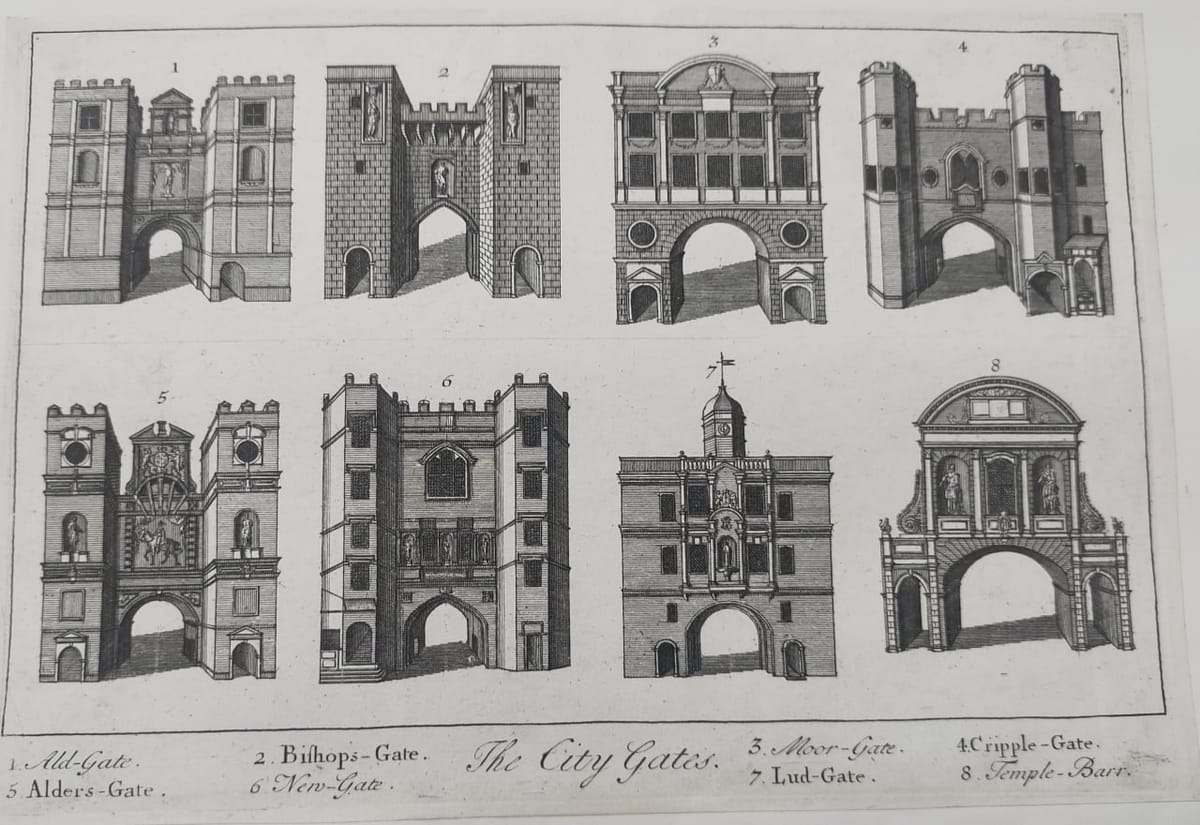 Лондонские городские ворота, 1741