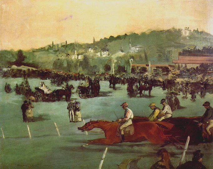 Обожаю эту лошадь со Скачек в Булонском лесу 1872 года Эдуарда Мане