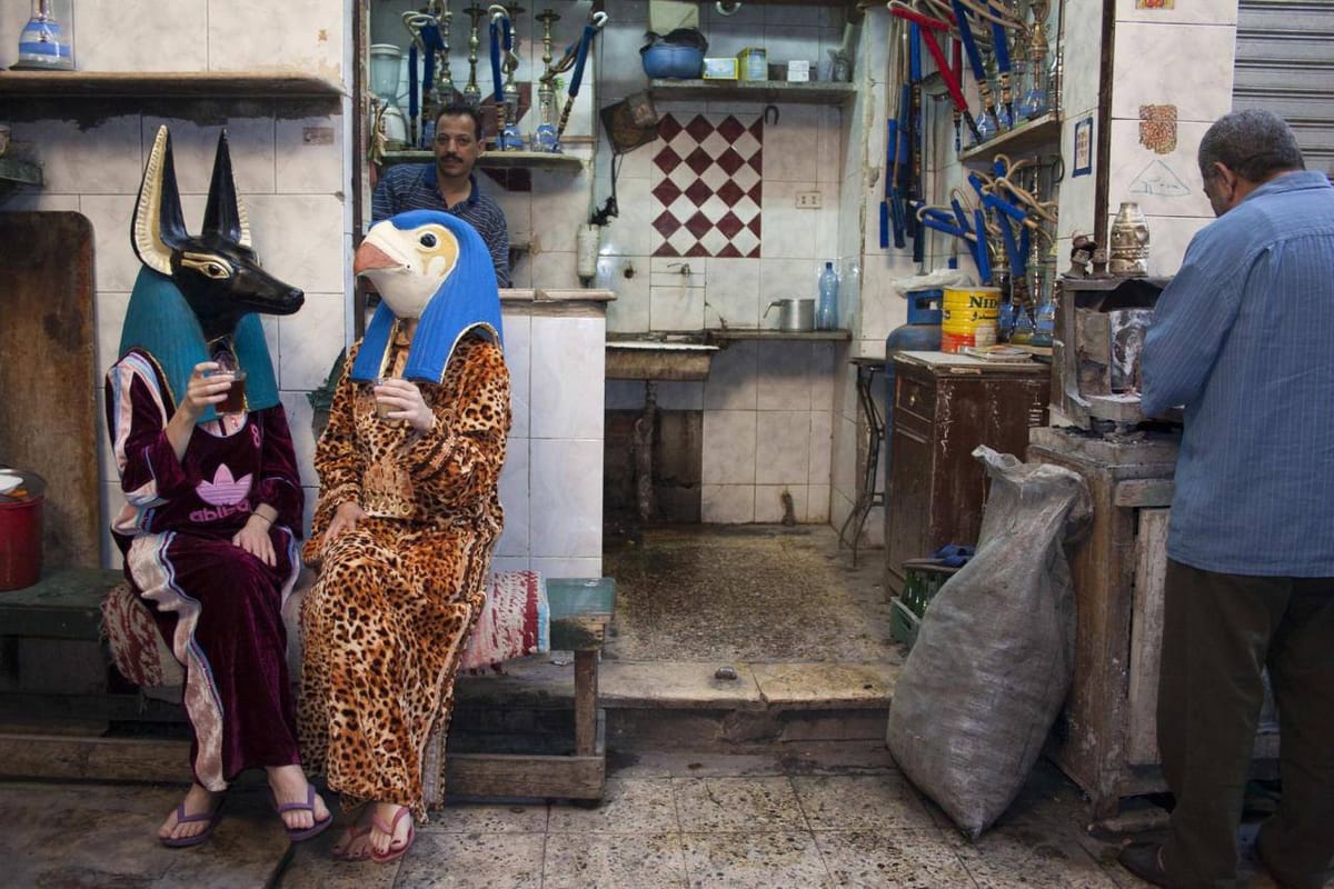 Анубис и Хор прохлаждаются в Каире, 2006 год