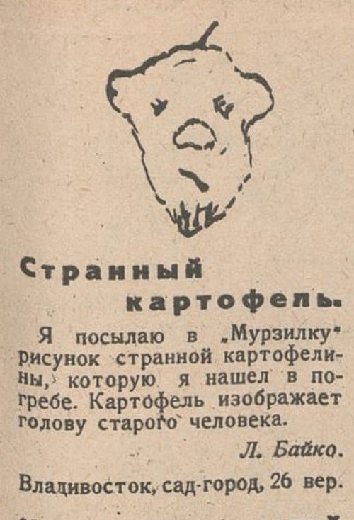 Про странный картофель