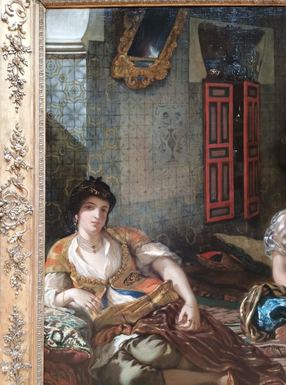 «Алжирские женщины в своих покоях» Делакруа, 1834 года, выставленные в зале Молльена в Лувре