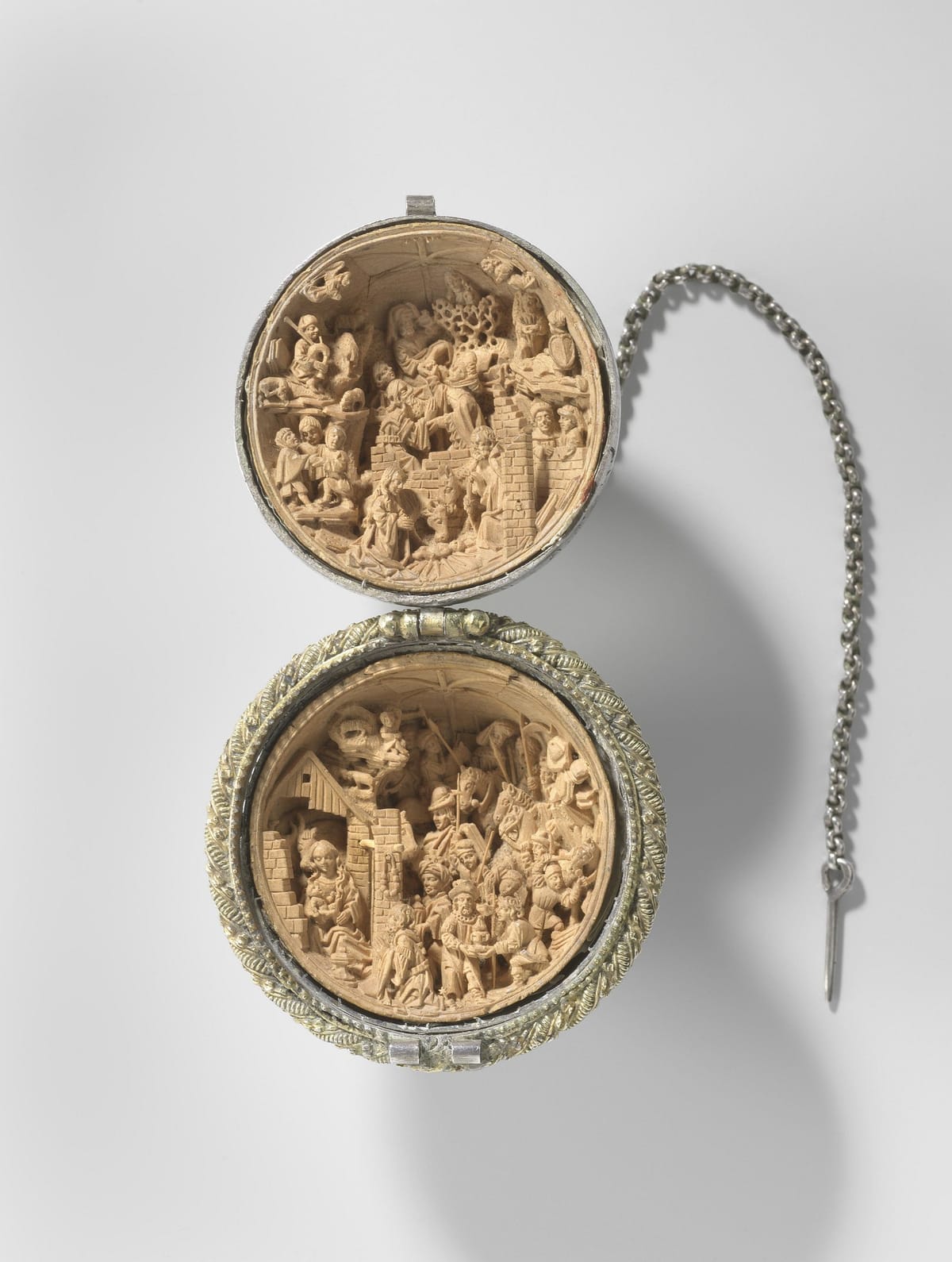 Молитвенный орех с библейским сюжетом, Нидерланды, 1500-1530