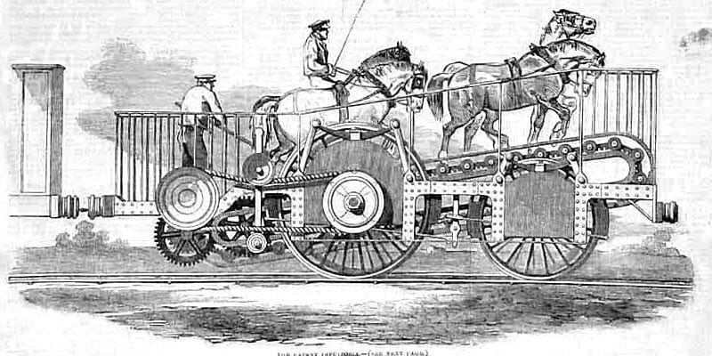 Импульсория - локомотив, построенный в 1850 году в Италии