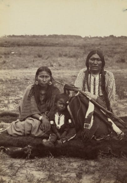Вождь арапахо и его семья, 1868